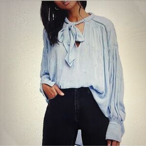 Free People Wishful Moments boho style long sleeve shirt